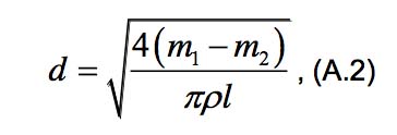 формула номинального диаметра